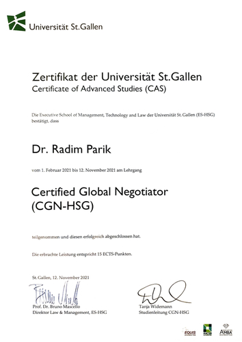 Certified Global Negotiator